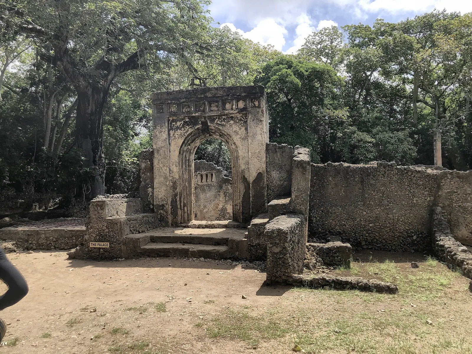 Mura in pietra corallina delle rovine di Gede