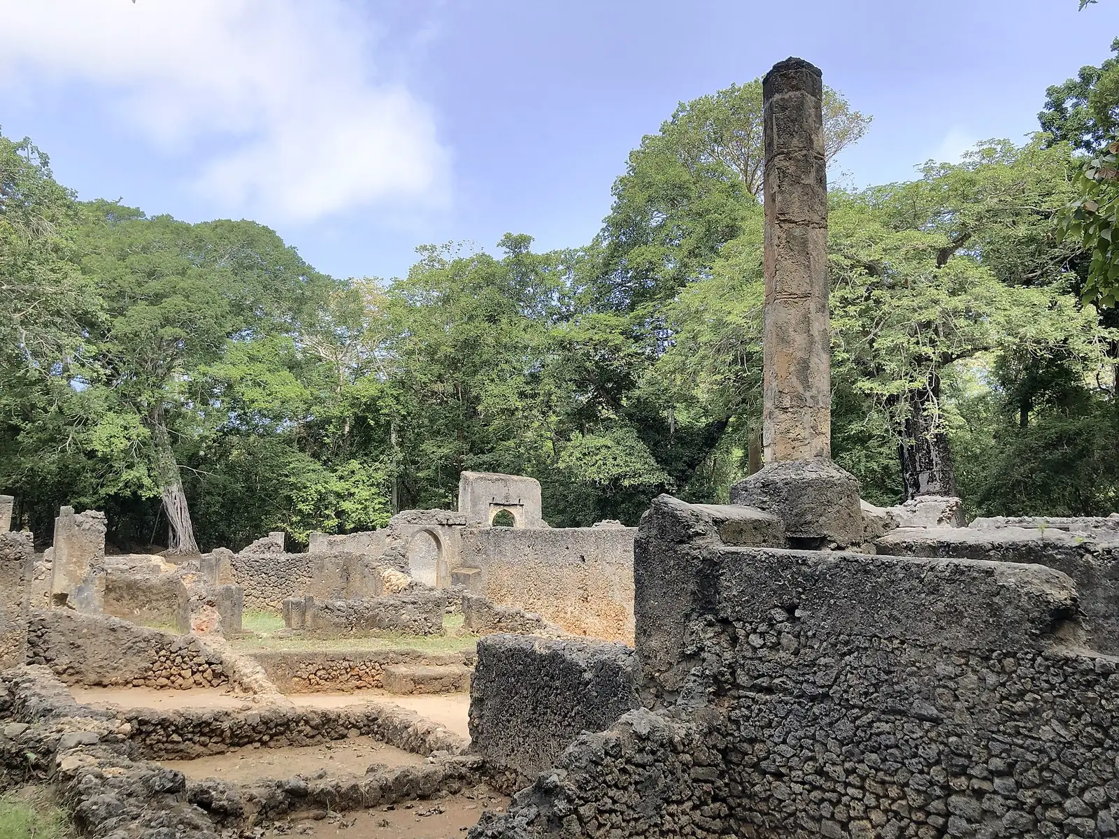 Resti di una casa swahili a Gede